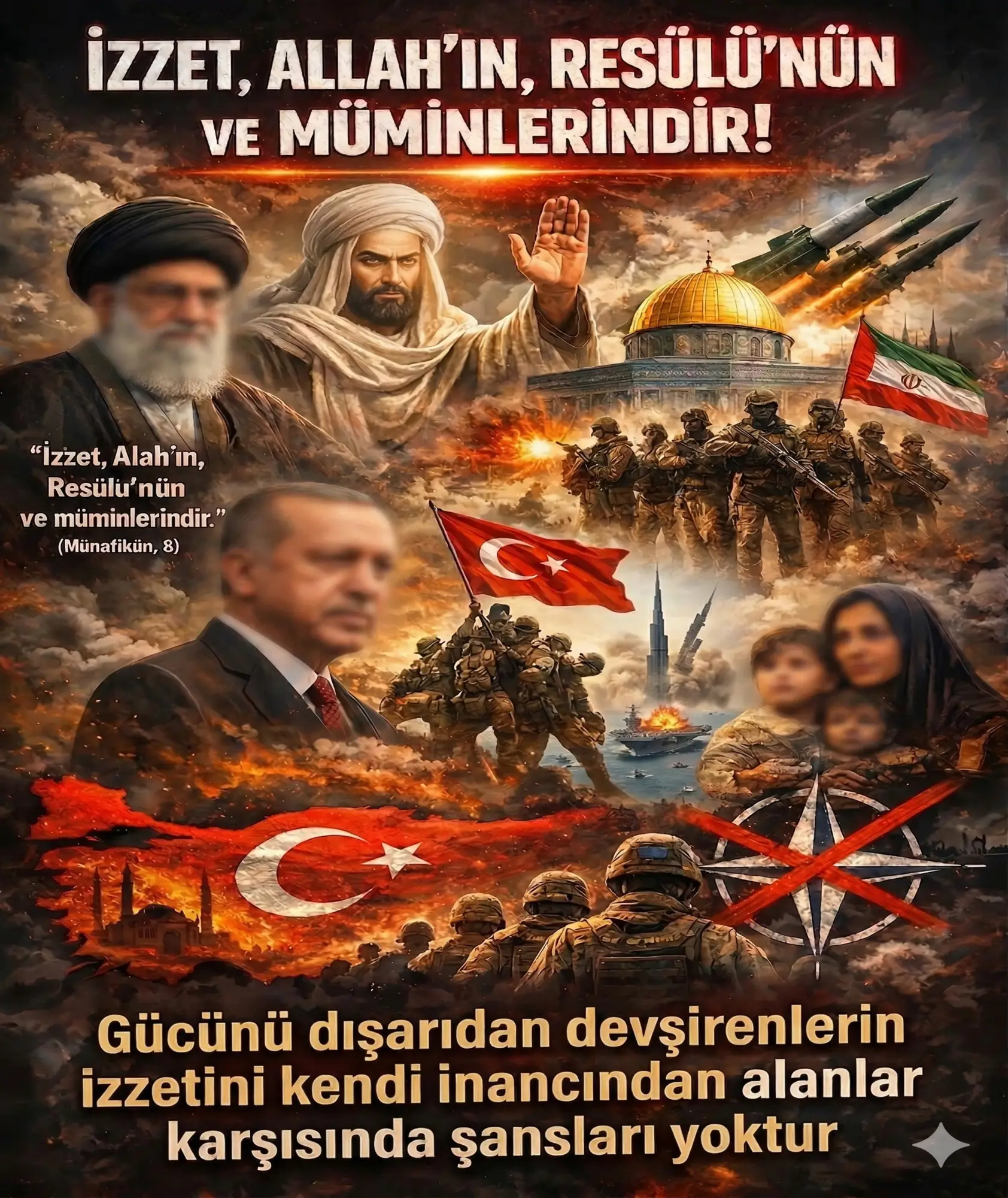 İZZET, ALLAH’IN, RESULÜNÜN VE MÜMİNLERİNDİR!   